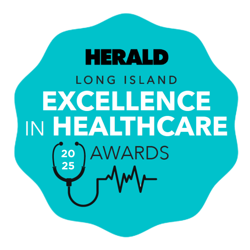 logo for long island herald excellence in healthcare awards 2025. 