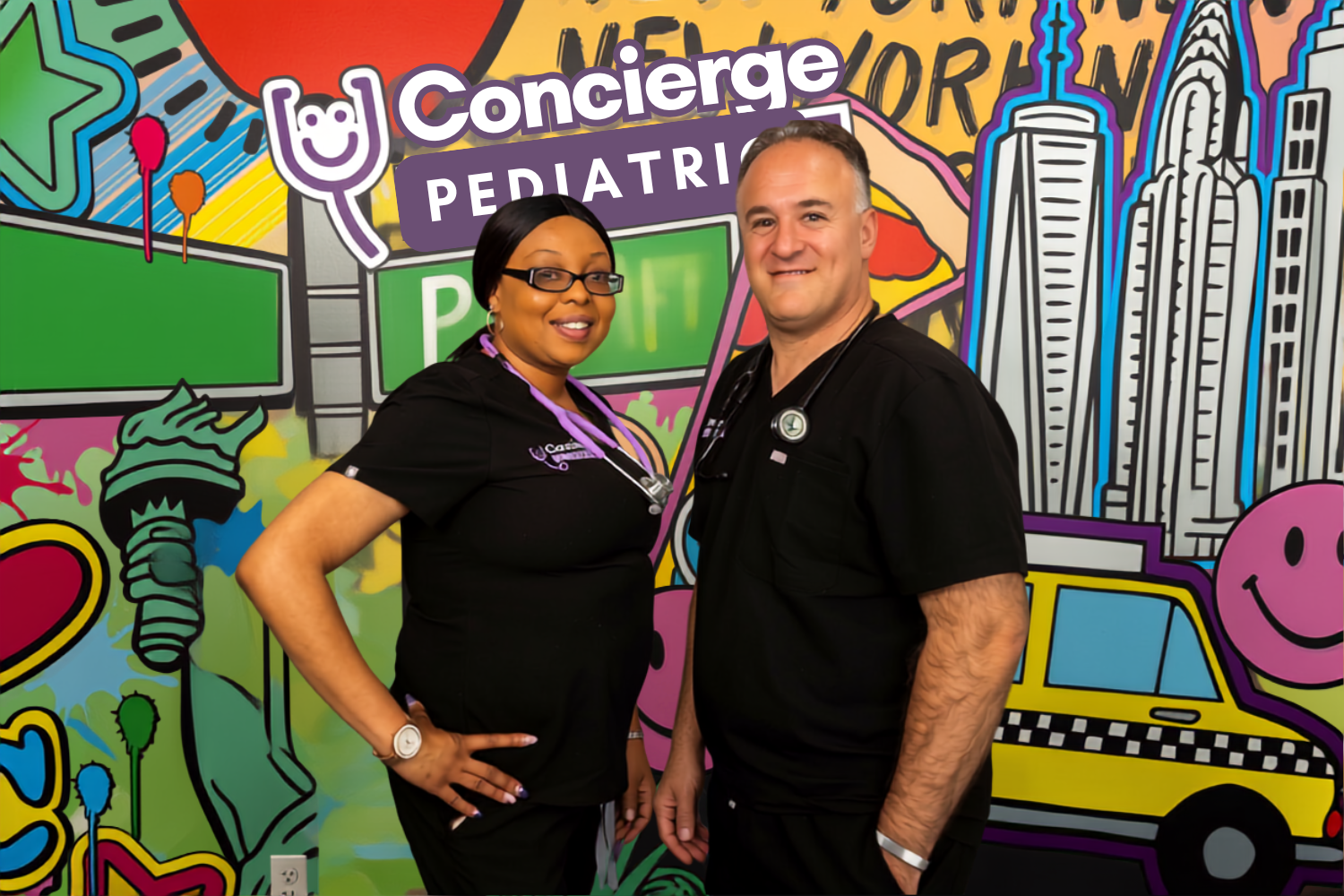 Dr. Jassey and Sam at the Concierge Pediatrics office